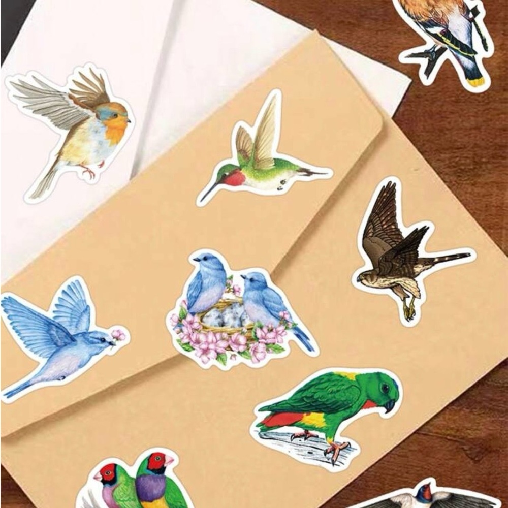 50 Colorful Bird Stickers - Picture 8 of 9